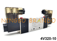 4V320-10 Airtac ประเภทนิวเมติกโซลินอยด์วาล์ว 5/2 ทาง 24VDC 220VAC