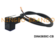 DIN43650C IP67 ตัวเชื่อมต่อโซลินอยด์วาล์วสายเคเบิลแบบกันน้ำพร้อมไฟ LED