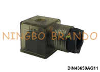 PG11 2P+E DIN43650A เครื่องเชื่อมซอลีนอยด์แวลล์ พร้อมไฟ LED IP65 AC DC