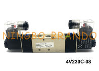 4V230C-08 PT 1/4 &quot;AirTAC ประเภทอากาศโซลินอยด์วาล์วควบคุมไฟฟ้าคู่ 5/3 Way 12VDC