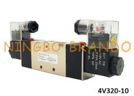 4V320-10 5/2 วิธี 3/8 &quot;ขดลวดไฟฟ้าโซลินอยด์วาล์วคู่ภายในขับผ่าน AC220V DC24V DC12V