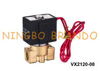 SMC ประเภททองเหลืองวาล์วขดลวดแม่เหล็กไฟฟ้าสำหรับน้ำมัน 3/8 '' VX2120-10 1/2 '' VX2120-15 220VAC 24VDC