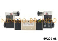 AirTAC Type 5/2 Way 1/4 '' Double Coil Pneumatic Solenoid Valve 24VDC 220VAC 4V220-08