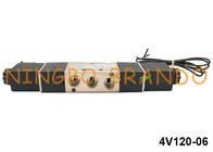 1/8 '' 4V120-06 Airtac ประเภทนิวเมติกโซลินอยด์วาล์ว 5 ทาง 2 ตำแหน่ง 24V