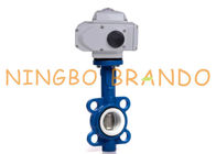 PTFE Seat Electric Actuator Wafer Butterfly Valve เหล็กหล่อ 2 '' DN50