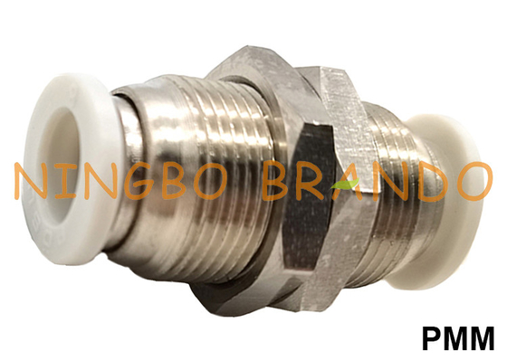 PMM Bulkhead Union กดเพื่อเชื่อมต่ออุปกรณ์ท่อลม 1/8 '' 1/4 '' 3/8 '' 1/2 ''