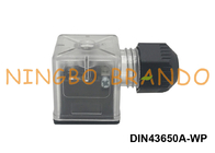 DIN43650A กันน้ำ IP67 โซลินอยด์วาล์วคอยล์คอนเนคเตอร์ 2P+E 3P+E