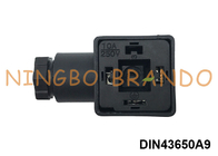 DIN43650A PG9 2P+E โซเลนอยด์แวลเวลล์สกูลเชื่อมต่อ IP65 AC DC สีดํา