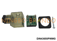 DIN43650A การประหยัดพลังงาน สายเชื่อมคลุมซอลีนอยด์วาล์ว 220VAC 2P+E IP65
