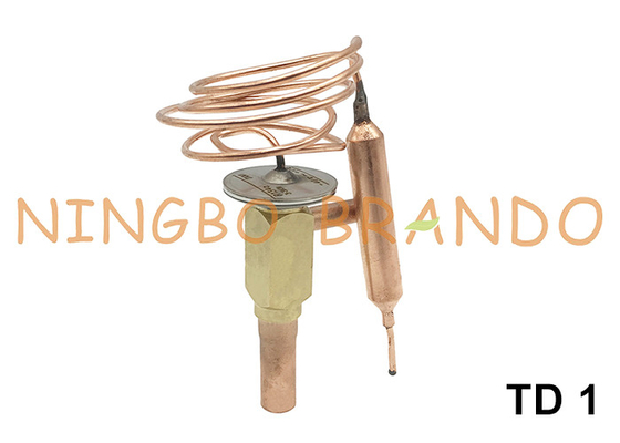 TD 1 มุม Port Danfoss ประเภท Thermostatic Expansion Valve R134a R22 R407C R404A