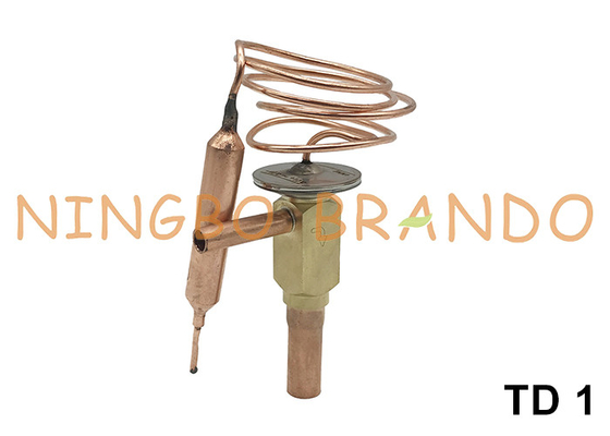 TD 1 มุม Port Danfoss ประเภท Thermostatic Expansion Valve R134a R22 R407C R404A