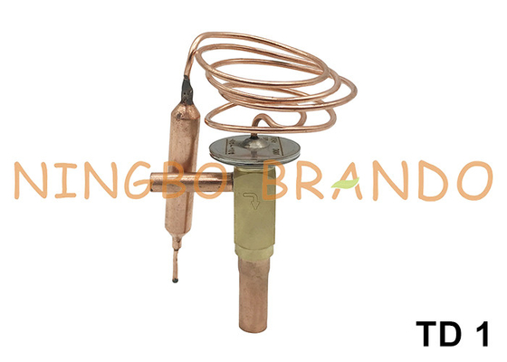 TD 1 มุม Port Danfoss ประเภท Thermostatic Expansion Valve R134a R22 R407C R404A