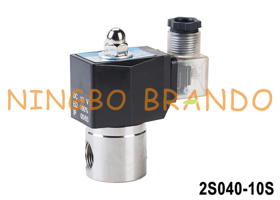 2S040-10 3/8' น้ําอากาศน้ํามันเหล็กไร้ขัดเหล็กซอลีนอยด์วาล์ว 12V 24V 110V 220V