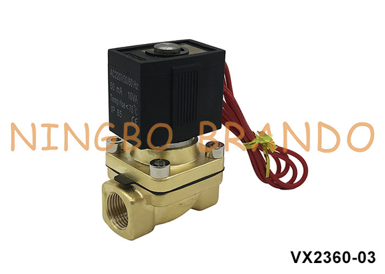 VX2360-03 3/8''SMC ประเภทททองเหลืองซอลีนอยด์วาล์วสําหรับน้ําอากาศ 220V 110V 24V