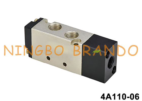 วาล์วควบคุมทิศทางลมแบบใช้ลม AirTac รุ่น 4A110-06 ขนาด 1/8 นิ้ว แบบ 5/2 ทาง NC