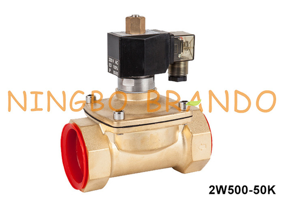 2'' 2 Way ปกติเปิดทองเหลือง วาล์วน้ํา Solenoid 220VAC 110VAC 24VDC 12VDC