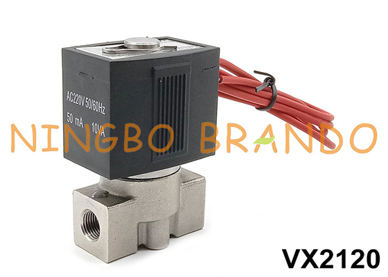 SMC ประเภท VX2120-02 วาล์วโซเลนอยด์เหล็กไร้ขัด 1/4' 24V 220V