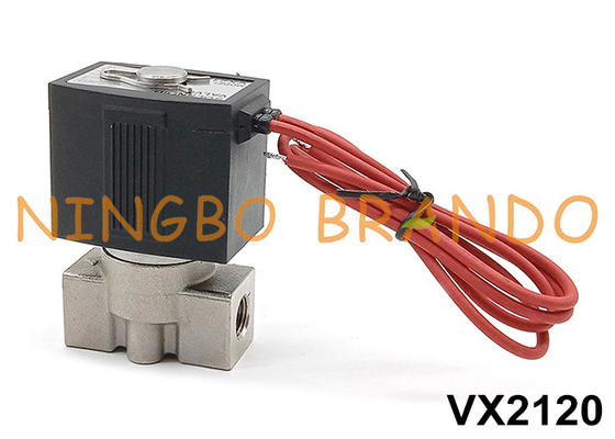 SMC ประเภท VX2120-02 วาล์วโซเลนอยด์เหล็กไร้ขัด 1/4' 24V 220V