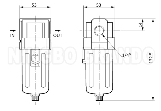 SMC ประเภท AF3000-02 AF3000-03 เครื่องกรองอากาศแบบปนูเมติก สําหรับการรวม FRL