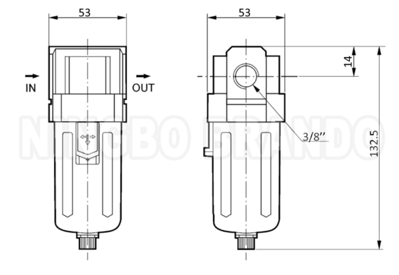 SMC ประเภท AF3000-02 AF3000-03 เครื่องกรองอากาศแบบปนูเมติก สําหรับการรวม FRL