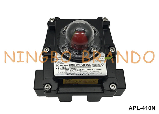 APL-410N ระเบิดการป้องกันขีดจํากัด ตู้สวิทช์ ตัวชี้ตําแหน่งวาล์วสําหรับวาล์วลูกกลิ้ง