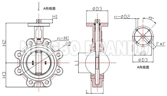 DN40 ถึง DN800 วาล์วกระพริกชนิดกระพริกแบบกระพริกแบบกระพริกแบบกระพริกแบบกระพริกแบบกระพริกแบบกระพริกแบบกระพริก
