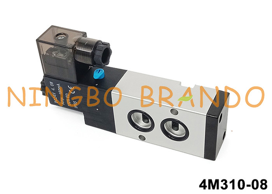 Airtac ประเภท 4M310-08 นามูร พิเล็ต ซอลีนอยด์แวลล์ 5/2 ทาง 24V 220V