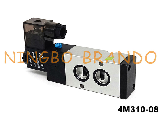 Airtac ประเภท 4M310-08 นามูร พิเล็ต ซอลีนอยด์แวลล์ 5/2 ทาง 24V 220V