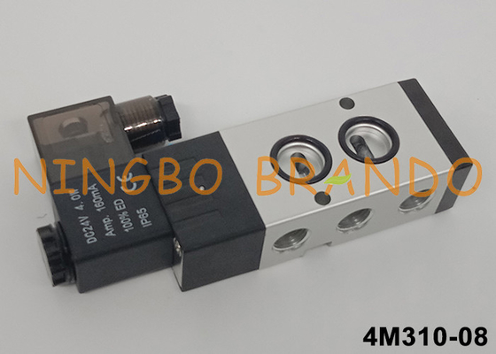 Airtac ประเภท 4M310-08 นามูร พิเล็ต ซอลีนอยด์แวลล์ 5/2 ทาง 24V 220V
