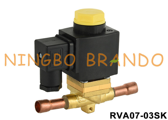 2 ทาง 3/8''Solder ปรับปรุงความเย็นเปิดปกติ วาล์ว solenoid 12V 24V 110V 220V