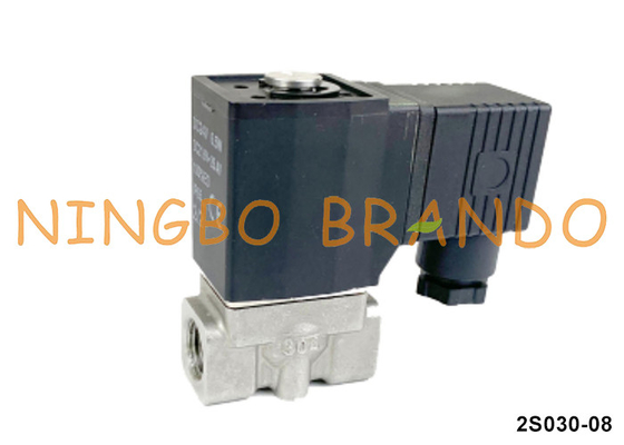 2S030-08 Airtac ประเภทสแตนเลสสแตนเลส Solenoid วาล์ว 24V 110V 220V 1/4'