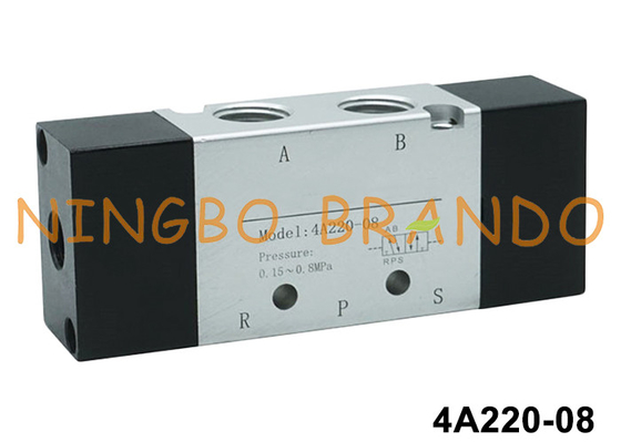 4A220-08 วาล์วควบคุมอากาศแบบปนูเมติกแบบควบคู่ 5 ทาง 2 ตําแหน่ง