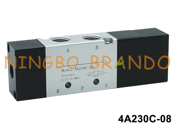 4A230C-08 Airtac ประเภท 1/4'' Air Pilot Valve 5 Port 3 ตําแหน่ง