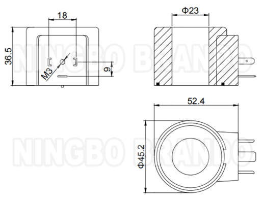 24VDC 26W ไฮดรอลิกซอลีนอยด์วาล์วโค้ลสําหรับ Foton Lovol FR60 Excavator