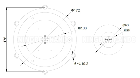 ชุดไดอะแฟรม M/D102 TPE สำหรับวาล์วพัลส์เจ็ทของเครื่องเก็บฝุ่น Autel ขนาด 3.5'' 4''