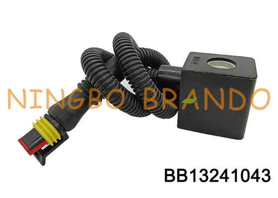 Automobile Spare Parts Solenoid Coil With Plug Connector 12VDC 24VDC