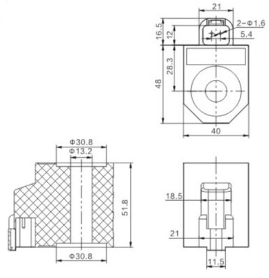 คอยล์ไฮดรอลิก XKBL-00004 สำหรับรถขุด Doosan Infracore รุ่น 300715-00038 ขนาด 12V 24V