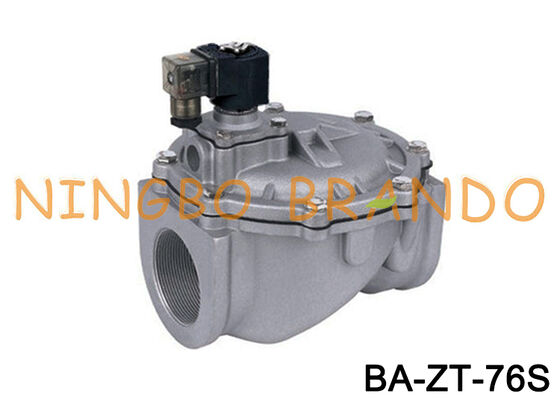 วาล์วโซลินอยด์พัลส์เจ็ทแบบตรงขนาด 3 นิ้ว สำหรับเครื่องเก็บฝุ่น 24V 110V 220V