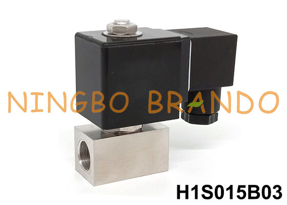 250 bar 3/8'' High Pressure Solenoid Valve with Stainless Steel Body 220VAC 110VAC