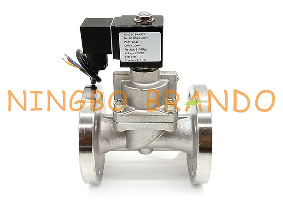 100 bar 1'' Flange Stainless Steel High Pressure Solenoid Valve 24V 220V
