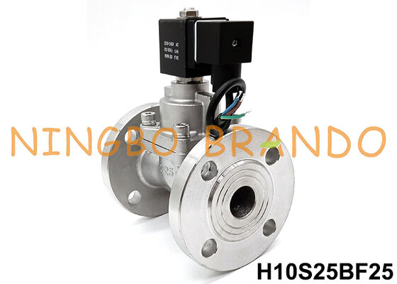 100 bar 1'' Flange Stainless Steel High Pressure Solenoid Valve 24V 220V