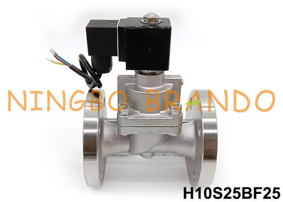 100 bar 1'' Flange Stainless Steel High Pressure Solenoid Valve 24V 220V