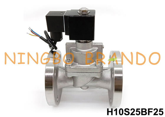 100 bar 1'' Flange Stainless Steel High Pressure Solenoid Valve 24V 220V