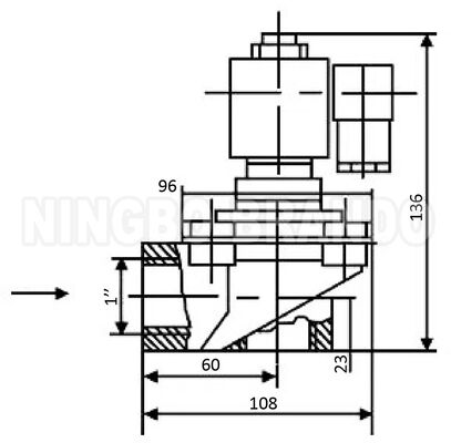 WXYD TDF-Z-25 1 'มุมขวา วาล์วเจ็ตปัลเลสสําหรับกรองกระเป๋าอุตสาหกรรม