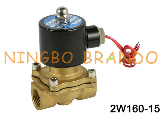 2W160-15 1/2' วาล์วโซเลนอยด์ทองแดงสําหรับน้ําน้ําน้ําน้ําน้ํา 24V 110V 220V