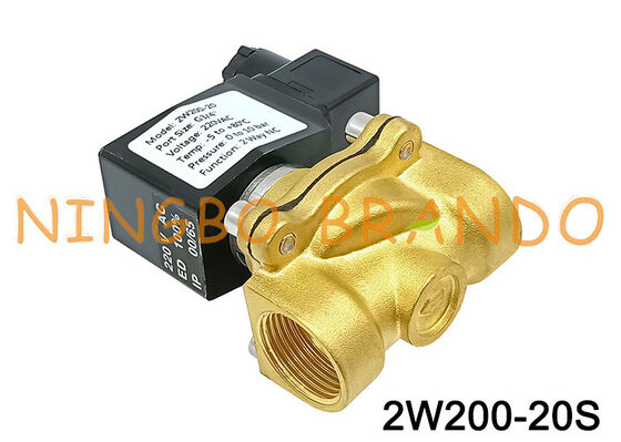 3/4 '' 2W200-20 ปกติปิดโซลินอยด์วาล์วทองเหลือง 24V 110V 220V