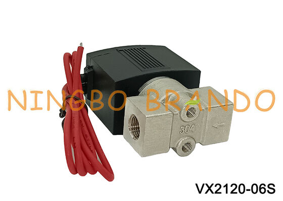 SMC ประเภท Vx2120 1/4 '' 2/2 ทางโซลินอยด์วาล์วสแตนเลส 220V 24V