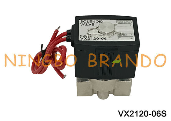 SMC ประเภท Vx2120 1/4 '' 2/2 ทางโซลินอยด์วาล์วสแตนเลส 220V 24V