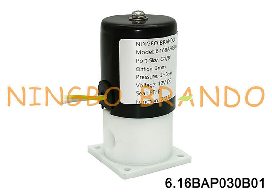 1/8'' PTFE Solenoid Valve For Acid Alkali Corrosion Resistance Isolation
