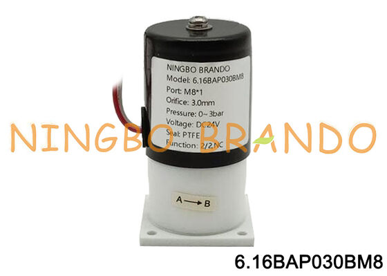 M8 โซลินอยด์วาล์ว PTFE แบบแยกป้องกันการกัดกร่อน DC24V AC220V